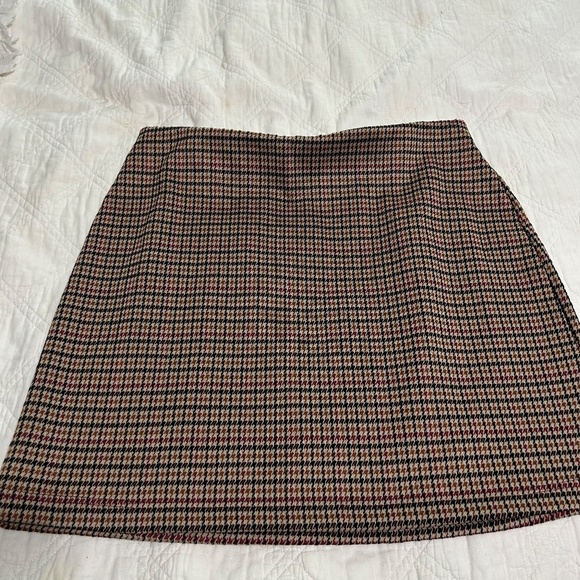 MAURICES High Waisted Brown Plaid Mini Skirt - Picture 7 of 7
